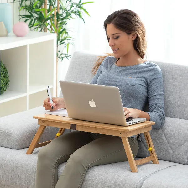 Bambukinis sulankstomas šoninis stalas Lapwood InnovaGoods