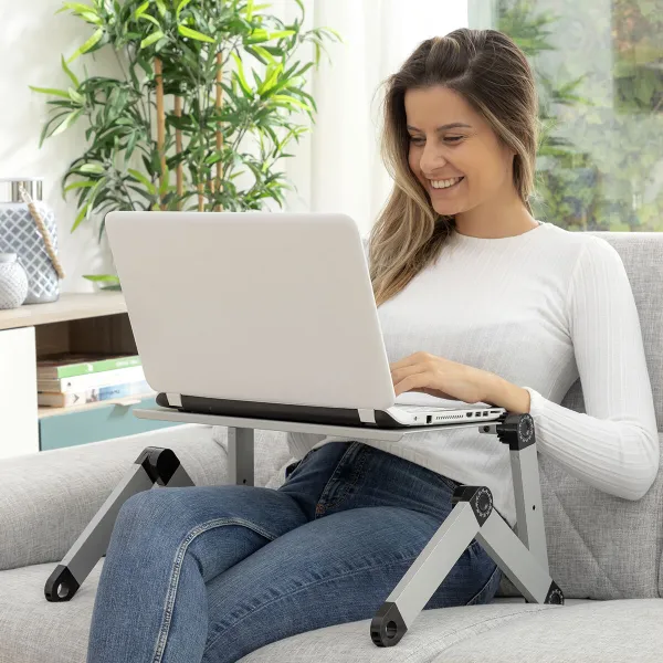 Adjustable Multi-position Laptop Table Omnible Iceberg V0103206 Aluminium (Refurbished A)