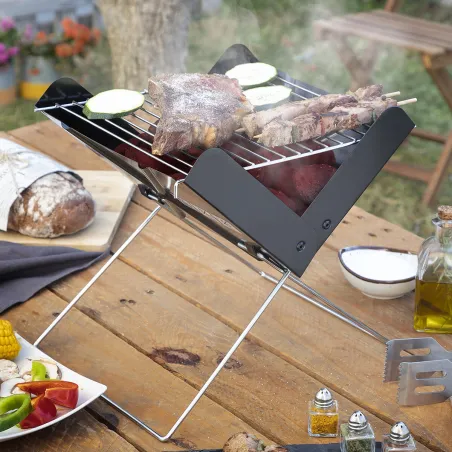 Мини-портативный складной угольный гриль Foldec | Купить онлайн — Megaluks