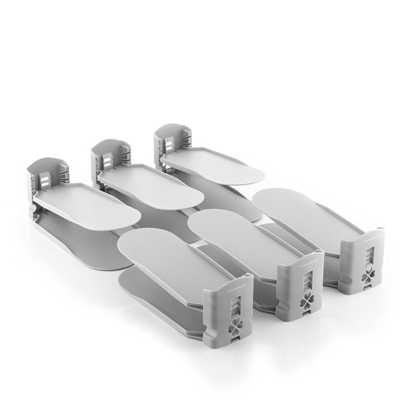 Regulējams Apavu Organizators InnovaGoods Pelēks Plastmasa 6 gb. (Atjaunots A)