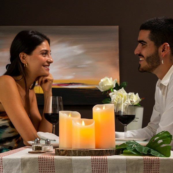 Multicolour Flame-Effect LED Candles with Remote Contro | Buy online — Megaluks