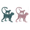 Decorative Figure DKD Home Decor Green Pink Tropical Monkeys 22,5 x 8 x 27,5 cm (2 Units)