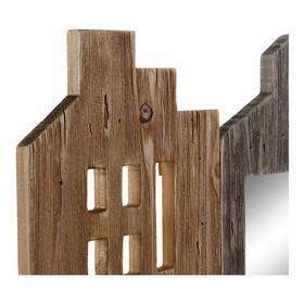 Žurnālu plaukts DKD Home Decor Balts Brūns Metāls Paulovnijas koks (57 x 10 x 40 cm)