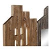 Žurnālu plaukts DKD Home Decor Balts Brūns Metāls Paulovnijas koks (57 x 10 x 40 cm)