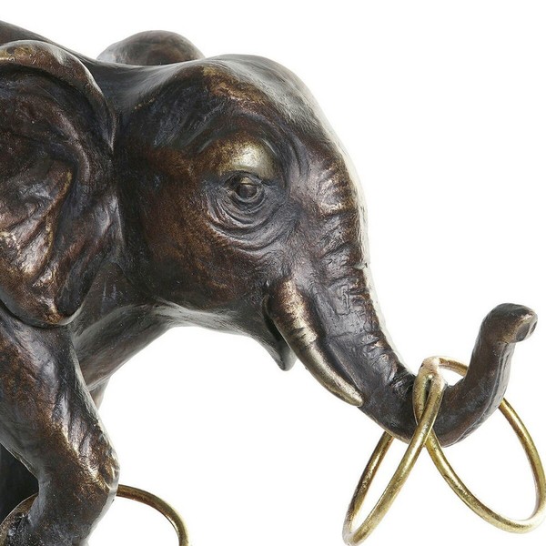 Dekoratyvinė figūrėlė DKD Home Decor Juoda Auksinis Dramblys Šiuolaikiškas 31 x 13 x 41 cm