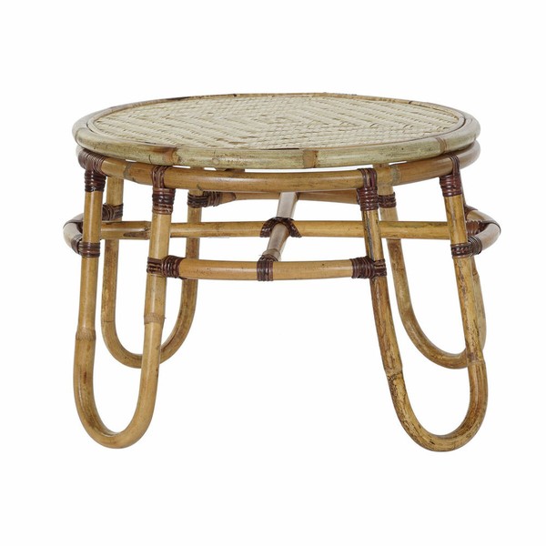 Sivupöytä DKD Home Decor Bambu Rottinki (60 x 60 x 42 cm)