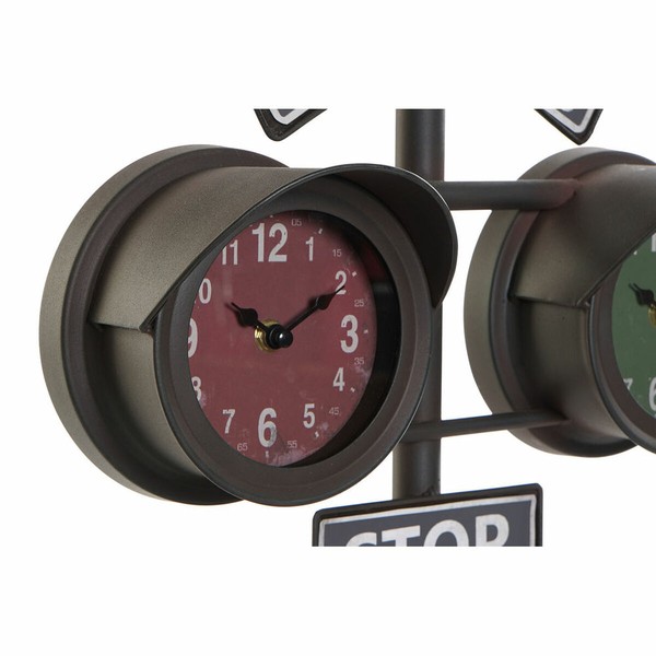Table clock DKD Home Decor Black Vintage Traffic Lights