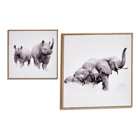 Glezna Gift Decor Brūns skaidu plātnes 31 x 31 x 2 cm 31 x 2 x 31 cm Ar rāmi dzīvnieki