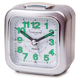 Analoginen herätyskello Timemark Hopeinen