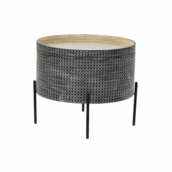 Вспомогательный столик DKD Home Decor Чёрный Серебристый 45 x 45 x 39 cm