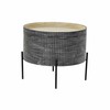 Mazs galdiņš DKD Home Decor Melns Sudrabains 45 x 45 x 39 cm