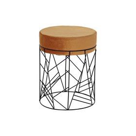 Jalkatuki DKD Home Decor Musta Metalli Polyesteri Terrakotta (33 x 33 x 42 cm)