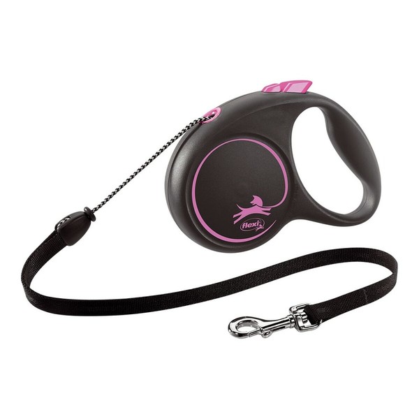 Koiran talutushihna Flexi BLACK DESIGN 5 m Pinkki XS-koko
