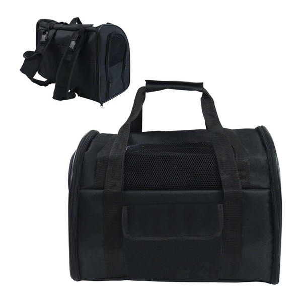 Reppu lemmikille Gloria Kangaroo Musta 41 x 30 x 21 cm