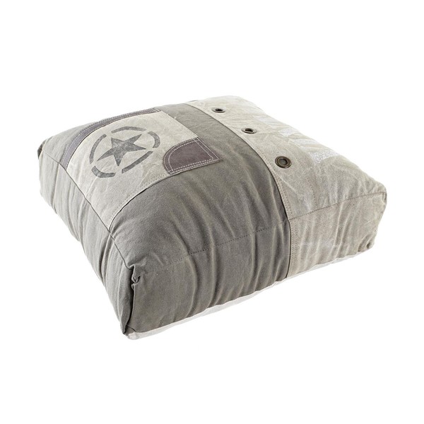 Подушка DKD Home Decor почвы Бежевый Коричневый полиэстер Хлопок Кожа Звезда Алюминий Vintage (50 x 14 x 50 cm)