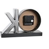 Stalinis laikrodis DKD Home Decor Musta Hopeinen (2 osaa)