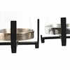 Kynttilänjalka DKD Home Decor 15 x 15 x 28 cm Samppanja Kristalli Hopeinen Musta Alumiini (2 osaa) (2 unidades)