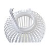 Фонарь DKD Home Decor Stikls Balts Bambuss (28 x 28 x 47 cm)