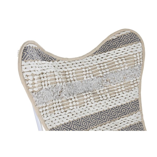 Dārza dīvāns DKD Home Decor Balts Pelēks 74 x 65 x 90 cm