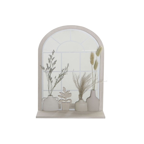 Seinäpeili DKD Home Decor Beige Maljakko Cottage 35 x 10 x 50 cm