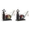 Stalinis laikrodis DKD Home Decor Auksinis Sidabras Vintage (2 vnt.)