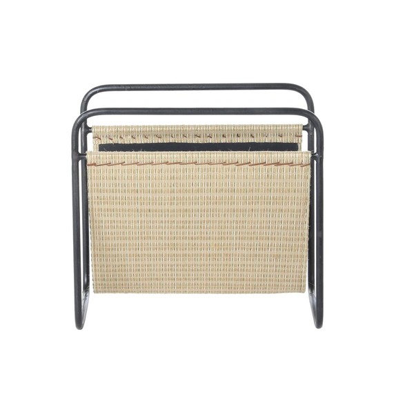 Lehtiteline DKD Home Decor 39 x 26 x 36 cm Luonnollinen Musta Metalli
