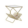 Magazine rack DKD Home Decor Golden Metal Mirror 45 x 45 x 55 cm