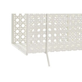 Žurnalų laikiklis DKD Home Decor Balta Natūralus Metalinis vytelių Boho 36,5 x 15 x 41 cm