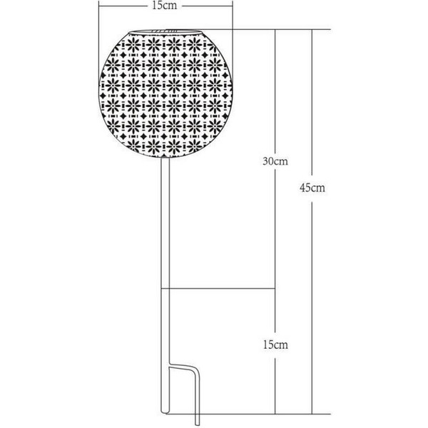 Solārā lampa Galix Retro Metāls 15 x 45 cm Dekors