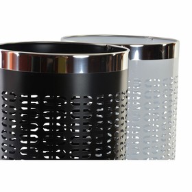 Lietussargu statnis DKD Home Decor 23 x 50 cm Balts Melns Tērauds 23 x 23 x 50 cm (2 gb.)