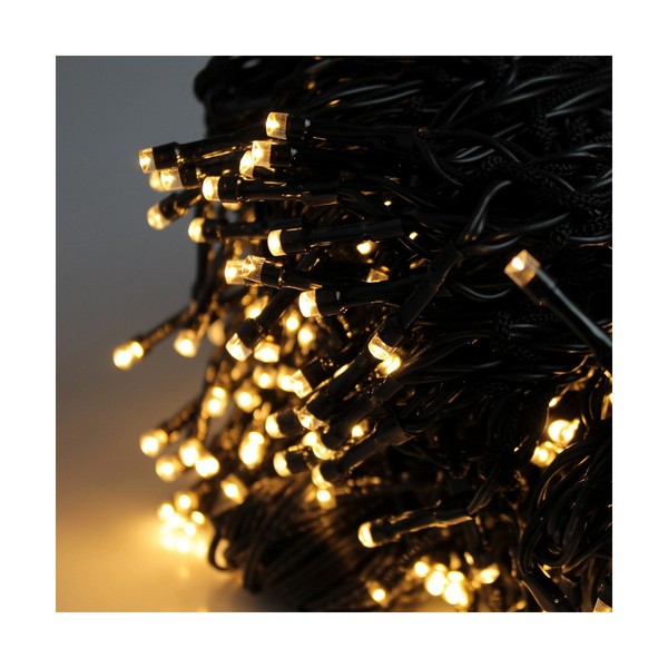 LED Curtain Lights Warm light Soft green 2 m Black