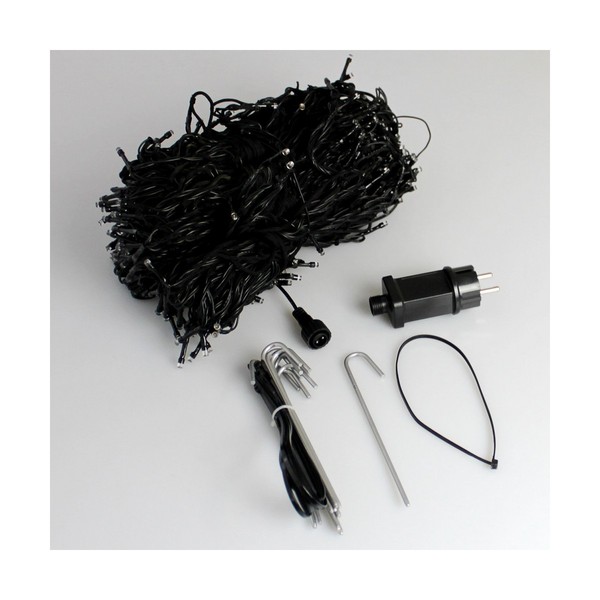 LED Curtain Lights Warm light Soft green 2 m Black