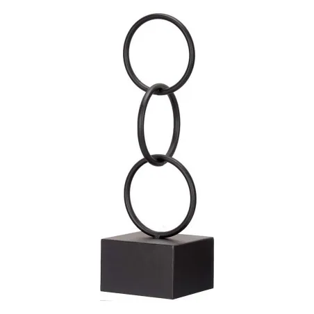 Decorative Figure Gift Decor Black Rings 12,5 x 40,5 x 12,5 cm