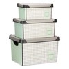 Set of Stackable Organising Boxes Kipit Home Plastic Printed