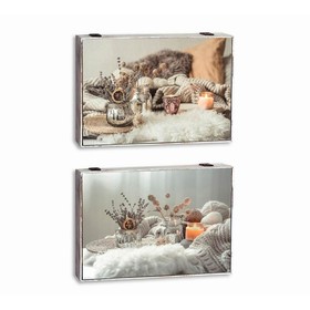 Dekoratīvs skapītis DKD Home Decor Daudzkrāsains Koks MDF Spa Skaitītājs (2 gb.)