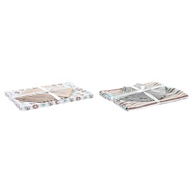 Staltiesė ir servetėlės DKD Home Decor 9 Dalys 2 vnt. 150 x 250 x 0,5 cm Pilka Dangaus mėlynumo