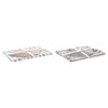 Tablecloth and napkins DKD Home Decor 9 Pieces 2 Units 150 x 250 x 0,5 cm Grey Sky blue