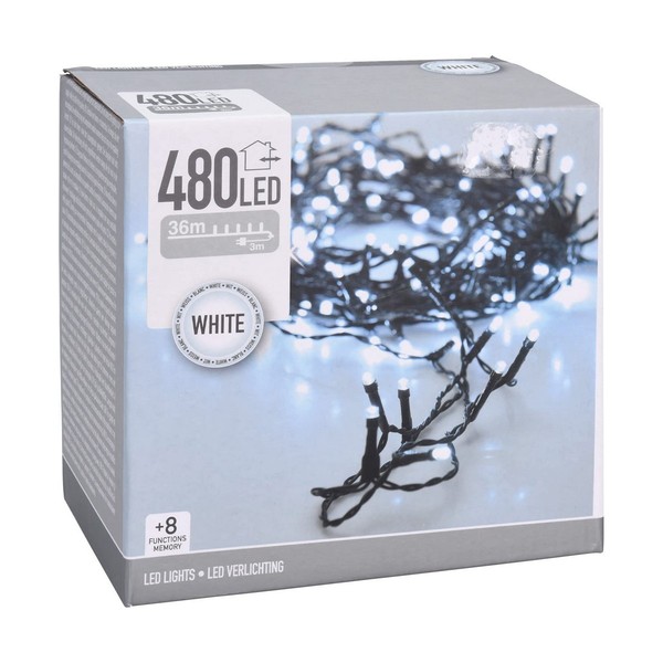 LED gaismu vītne Balts (53 m)