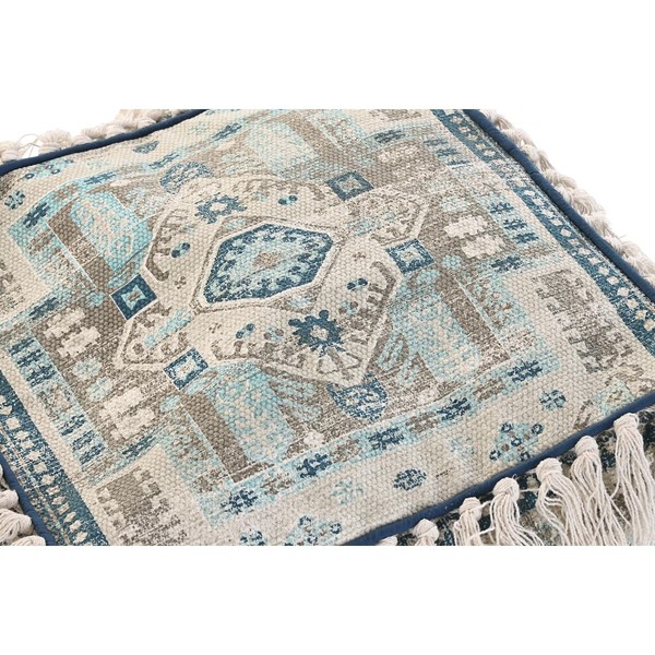 Pufs DKD Home Decor Casablanca Zils Bārkstis 40 x 40 x 40 cm