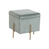 Footrest DKD Home Decor Metal Turquoise Polyester (45 x | Buy online — Megaluks