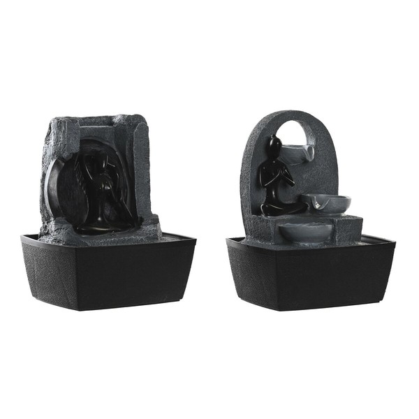 Fontanas DKD Home Decor 20 x 15 x 24 cm Derva Indas (2 vnt.)