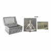 Dėžutė DKD Home Decor Žalia Sidabras Medžio Aliuminis 25 x 15 x 18 cm