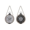 Table clock DKD Home Decor White Black Mandala (2 Units)