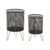 stādītāju komplekts DKD Home Decor Melns Bronza Metāls Loft 36 x 36 x 58 cm