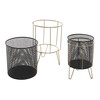 Sodinamųjų komplektas DKD Home Decor Juoda Auksinis Metalinis Loft 36 x 36 x 58 cm