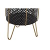 Sodinamųjų komplektas DKD Home Decor Juoda Auksinis Metalinis Loft 36 x 36 x 58 cm