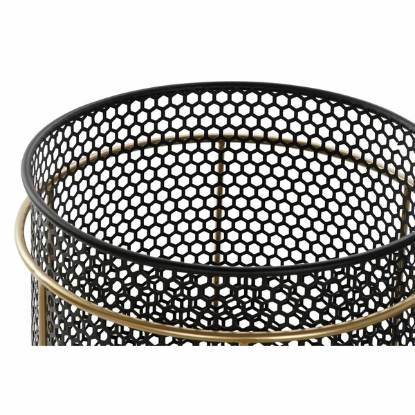 stādītāju komplekts DKD Home Decor Melns Bronza Metāls Loft 36 x 36 x 58 cm