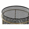 Set of Planters DKD Home Decor Black Golden Metal Loft 36 x 36 x 58 cm