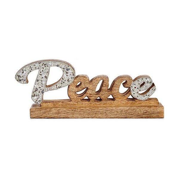 Koristehahmo Krist+ Peace Hopeinen Glitter 6 x 13 x 31 cm