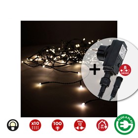 LED-verhovalot EDM 71481 Easy-Connect 1,8 W Lämmin valo Lämmin valkoinen 2 x 1 m Valkoinen Ohjelmoitava